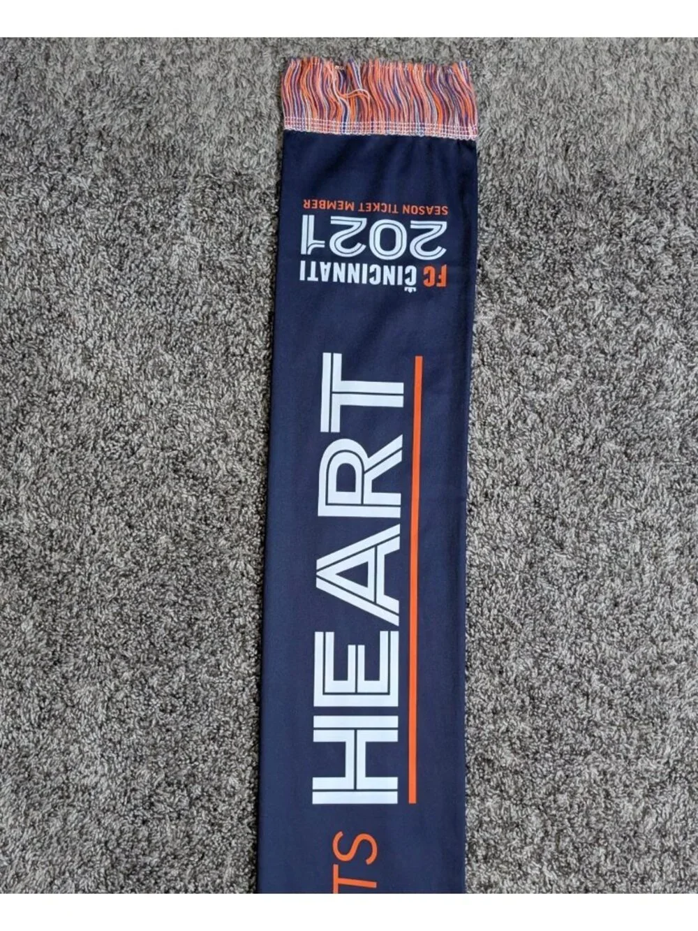 FC Cincinnati 2021 Inaugural Season Scarf This Home Needs It's Heart MLS Soccer